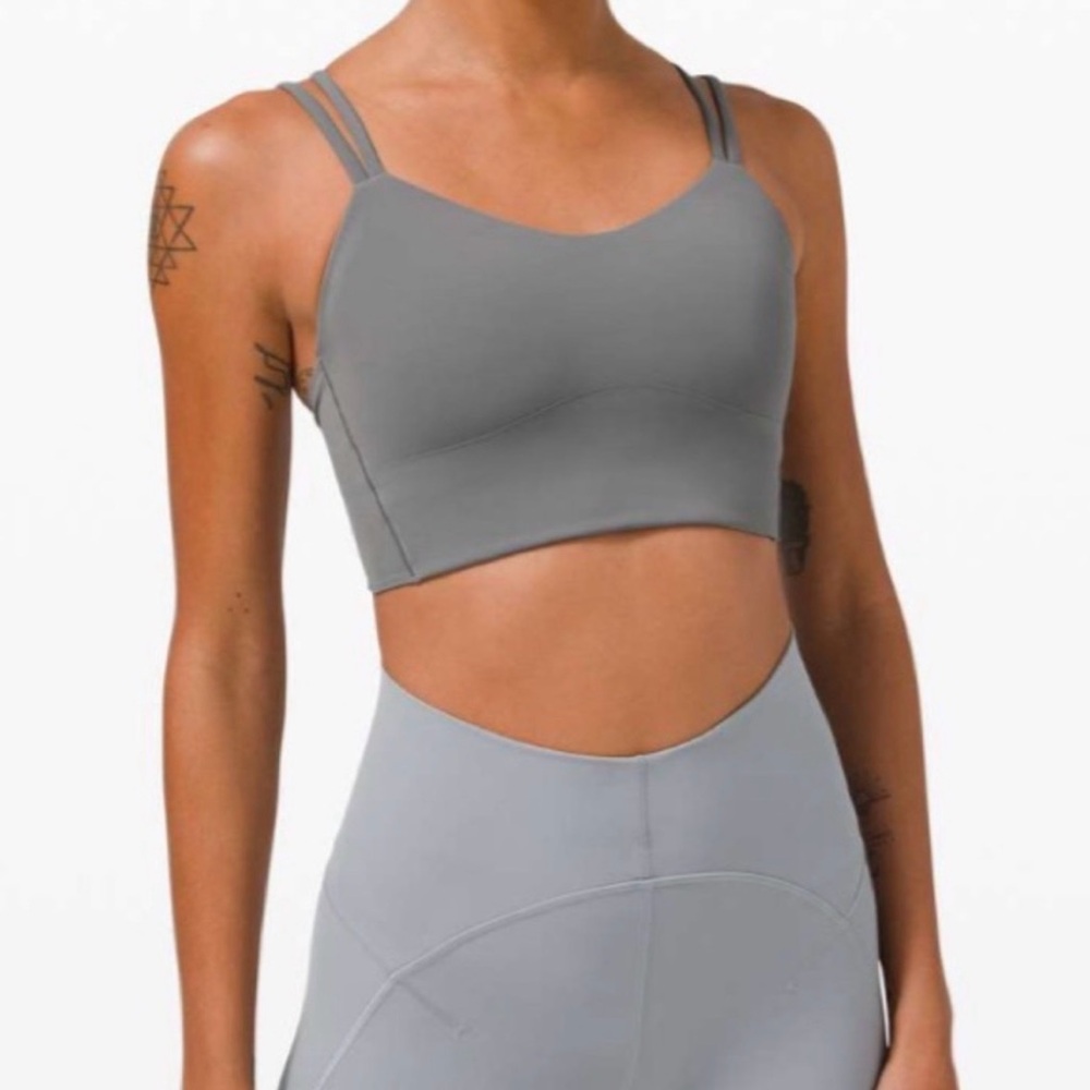 Lululemon Like a Cloud Longline Bra Light Support Gray | Size 6